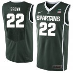Men Gabe Brown Michigan State Spartans #22 Nike NCAA 2019-20 Green Authentic College Stitched Basketball Jersey ZA50Q72FQ